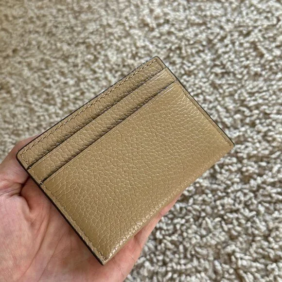 Michaels Kors Reed Large Pebbled Leather Card Case/Camel - Picture 4 of 8